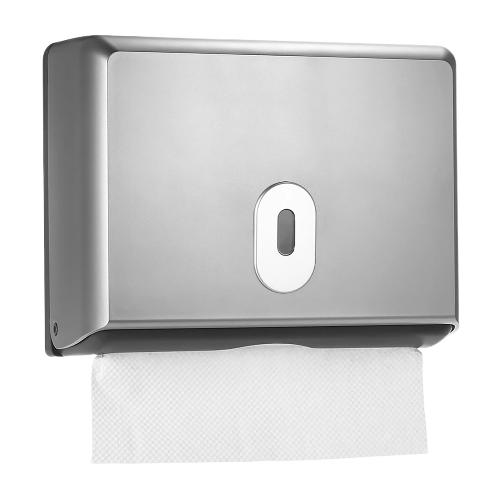 Portafazzoletti da Parete Porta Carta igienica con Dispenser for fazzoletti da Bagno a Parete, for Asciugamani di Carta Rimovibili Multipli(Silver)