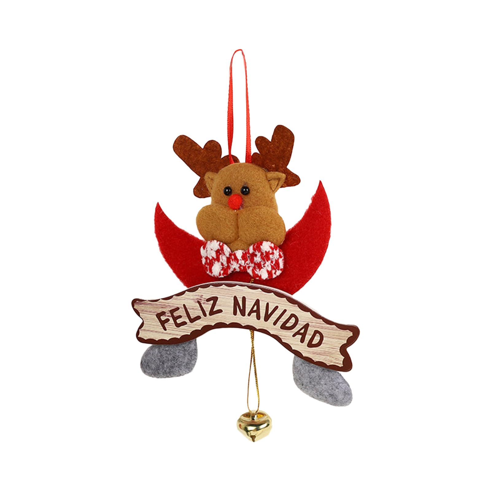 Jazuaiao Christmas Decor Tree Hanging Ornaments Santa Snowman Elk Iron Pendant Decoration Ornament