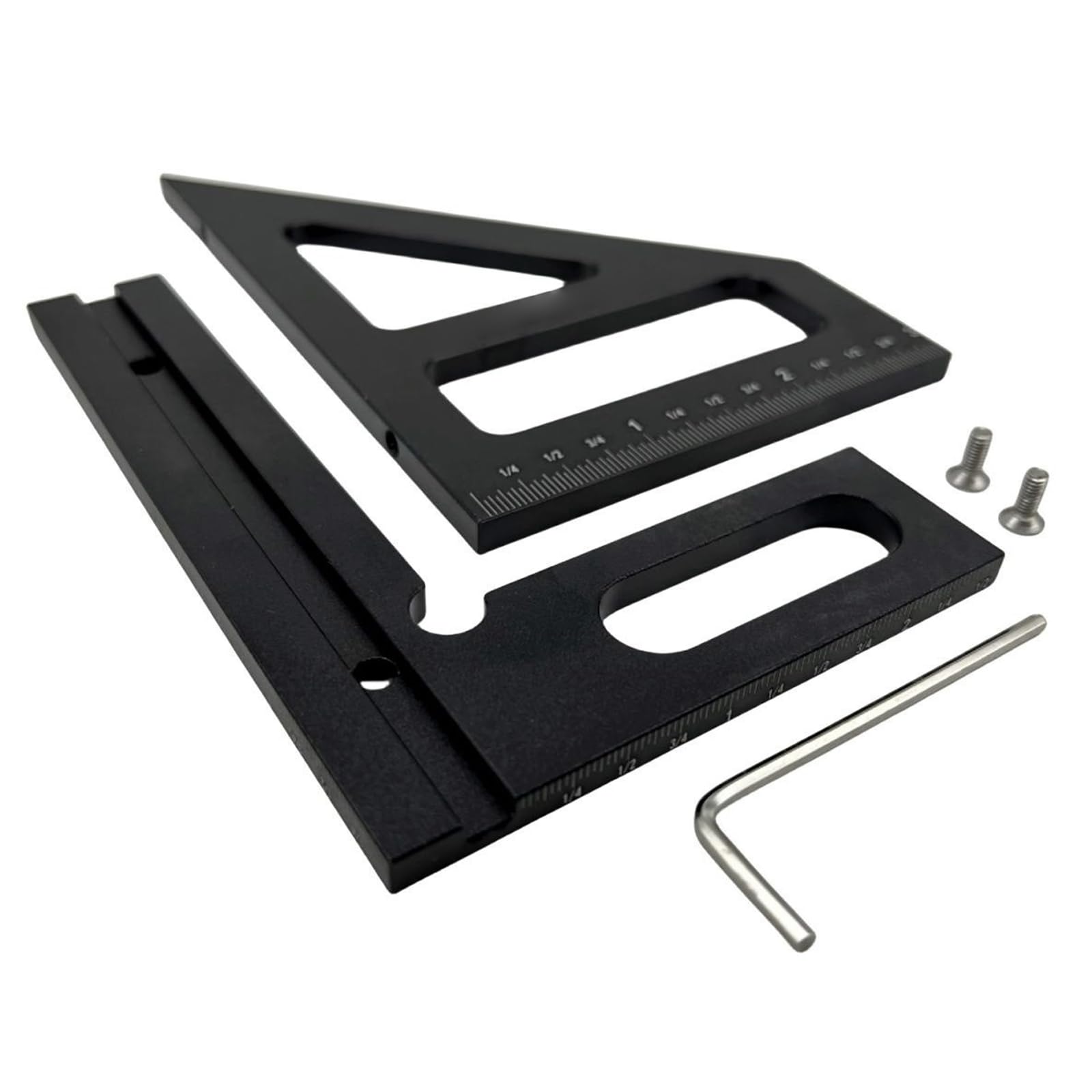 Professional Engineering Scale with Clear Inch Markings Angles Finder Tool for Accurate Drafting & Carpentry Projects Heavy Duty Aluminum Layout Square