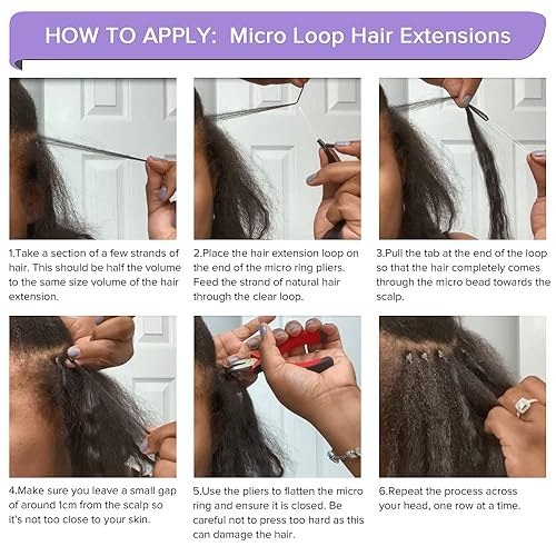 Miniatura 6 de Niawigs - Extensiones de cabello humano rizado 4A 4B para mujeres negras, 100 % cabello humano brasileño, 100 hebras, 3.00 oz por paquete (negro