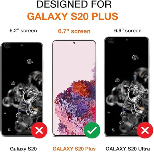 Miniatura 2 de Trianium Clarium - Funda diseñada para Galaxy S20 Plus (6.7 pulgadas) (2020), cojín de TPU transparente, placa trasera rígida híbrida, cubierta de