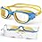 Zeligerstar Kids Swim Goggles,Swimming Goggles for Kids 6-14, Anti-Fog UV Protection Pool Glasses for Boys Girls (Blue/Yellow+Clear Lens)