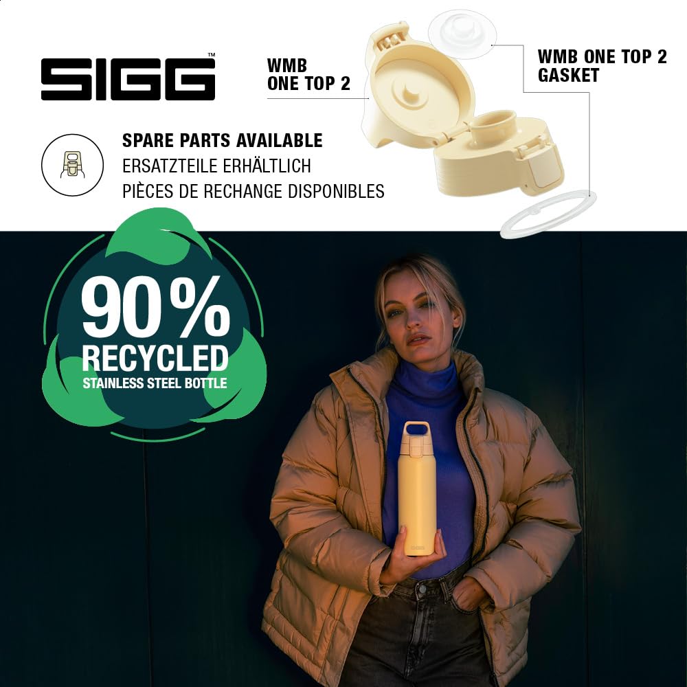 SIGG - Borraccia Termica - Shield Therm One Adatta alle bevande gassate - Ermetica - Lavabile in lavastoviglie - Senza BPA - 90% acciaio inox riciclato- 0,5 L / 0,75L / 1L