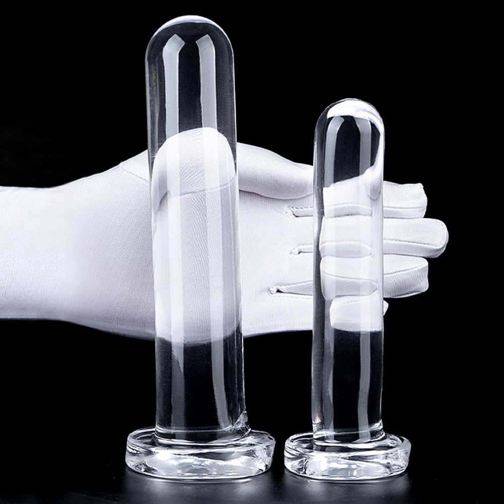 Roluck Plug Anale con Ventosa, TPE Dildo Trasparente Giocattoli Sessuali per Uomini Massaggio della Prostata Anale Masturbazione Stimolazione del Punto G per Donne (S)