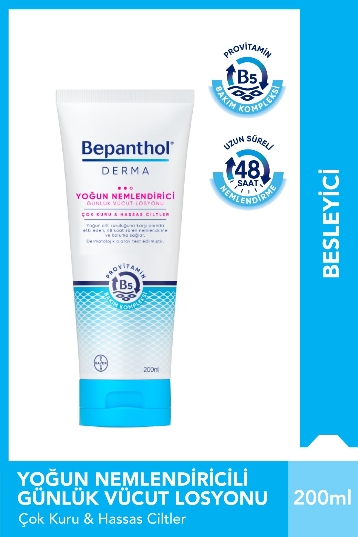 Bepanthol Derma Günlük Yoğun Nemlendirici Losyon 200 ml L Çok Kuru Ve Hassas Ciltler - Günlük Vücut Bakım 109114-1