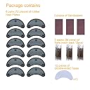 Unikstep 6 Pairs Shoe Heel Plate Tap, Shoe Heel Side Worn Repair Rubber Patch, Replacement Kit, Khaki, 6 Pair (Pack of 1) gallery image