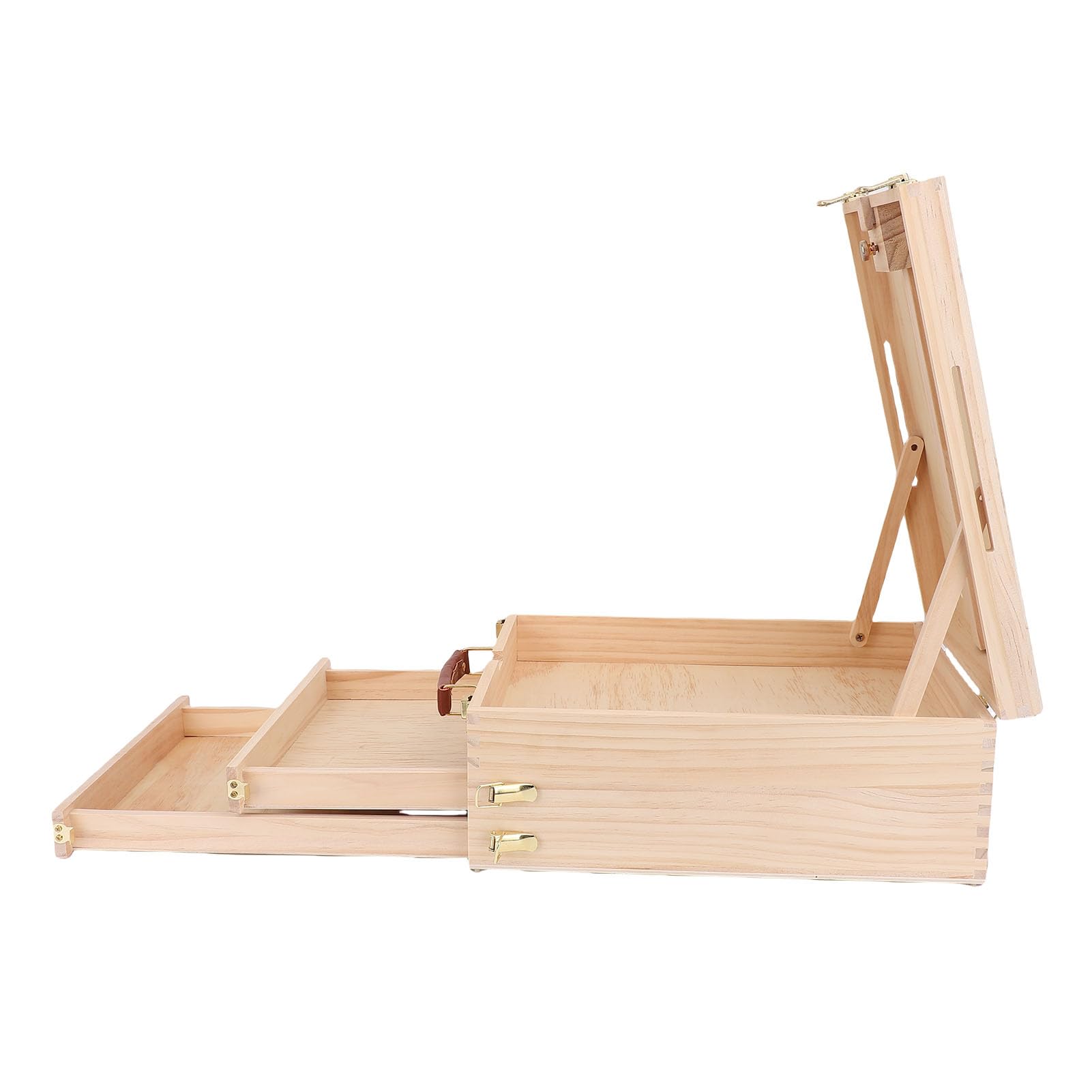 Generic Cavalletto per Scatola da Disegno in Legno Resistente con Ampio Spazio di Archiviazione, Ottimo per Tenere in Ordine i Materiali Artistici, Adatto a Studenti e Artisti Professionisti, Legno