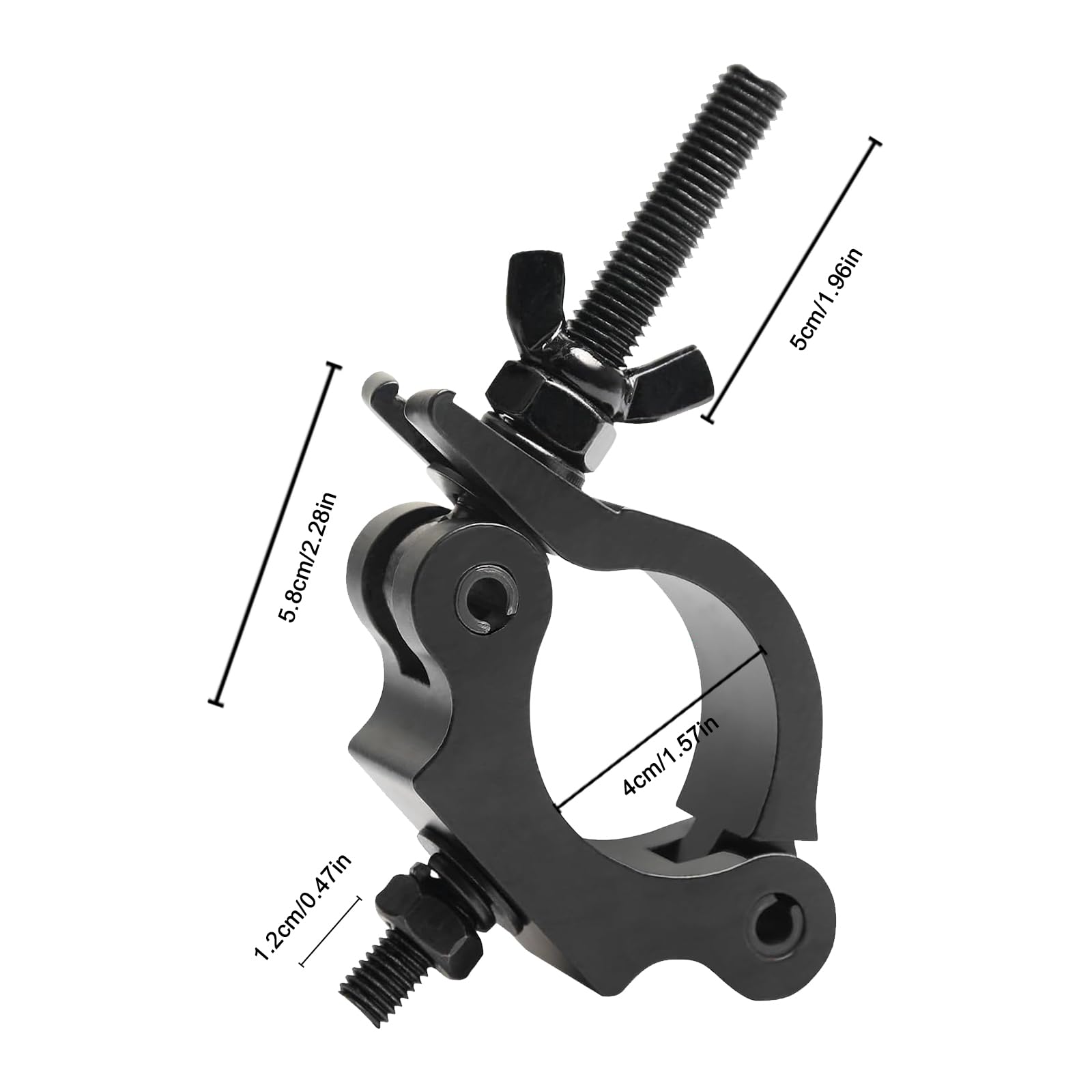 4Pack Stage Lighting Clamps for Truss Clamp for Lights 40-52mm Dj Light Clamps for Lighting Truss Load 100kg Half Coupler g Hook for Disco Lights Brackets - Image 4