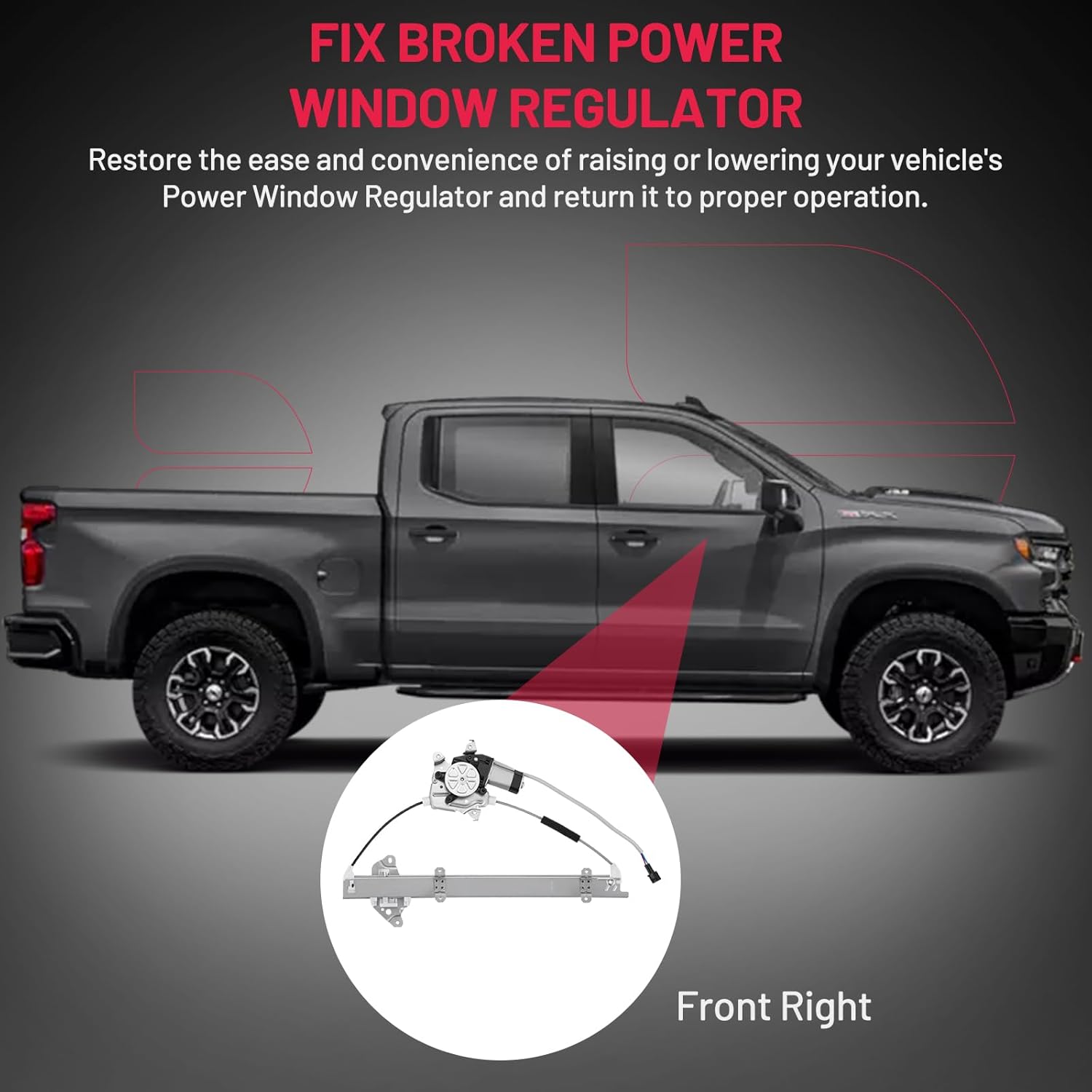 BDFHYK 741-722 Power Window Regulator with Motor Front Right Compatible with Infiniti I30 2000-2001, Compatible with Infiniti I35 2002-2004, Compatible with Nissan Maxima 2000-2004