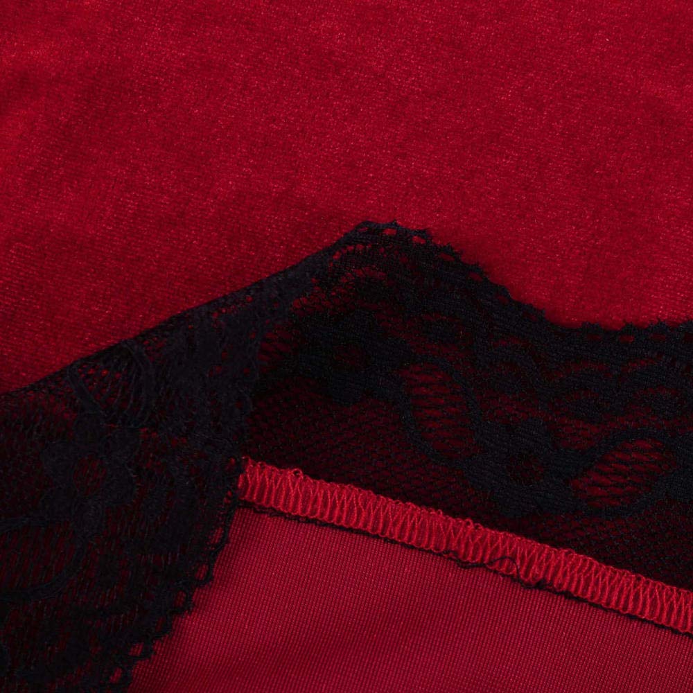 Camisón de Encaje con Cuello en V de lencería Sexy