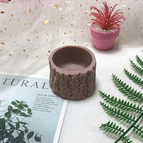 Guratapa Tree Stump Flower Pot Silicone Molds For Diy Epoxy Craft Resin Concrete Succulent Planter Clay Cement Mold Candle Holder Handmade Soap Decor Moulds #TOP2
