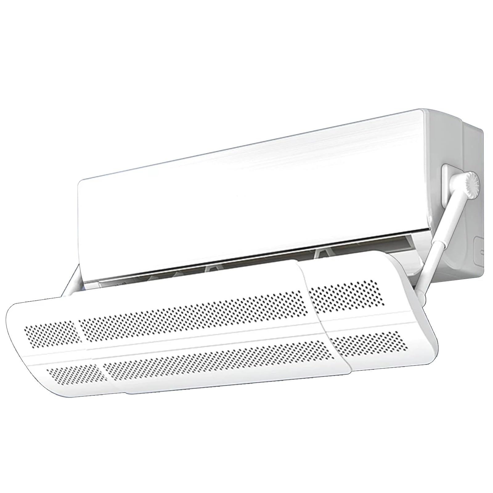 WUXTOKV Air Conditioner Deflector, AC Vent Deflector Retractable 27-39 in, 3000+ Holes, 270° Rotatable Panel, Wall Mounted Units