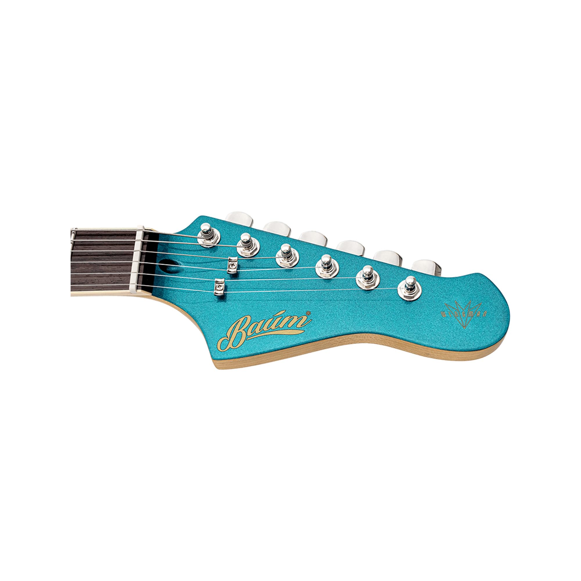 Amazon | Baum Guitars Wingman-W with Tremolo, Coral Blue | エレキ