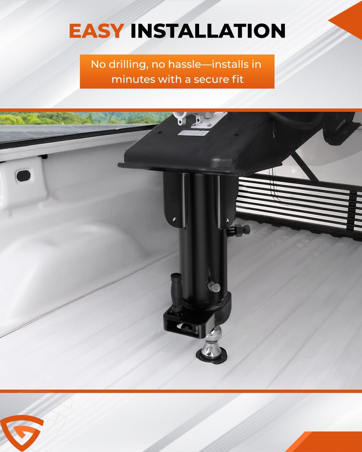 Heavy Duty 5th Wheel to Gooseneck Adapter Hitch | 15"-21" Height Adjustable, 30,000 lbs GTW Capacity | 2-5/16" Ball Converter for RV & Flatbed Trailer Towing | Robust Steel, Easy Installation