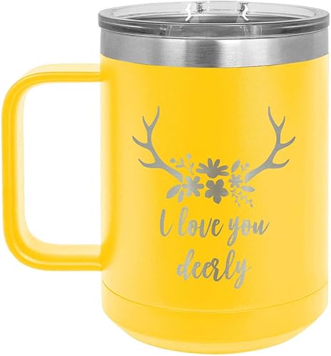 Miniatura 1 de Taza de café con tapa superior de 15 oz con tapa deslizante  Taza de café de viaje aislada  Ideas de regalo de cumpleaños o Navidad de mujeres o
