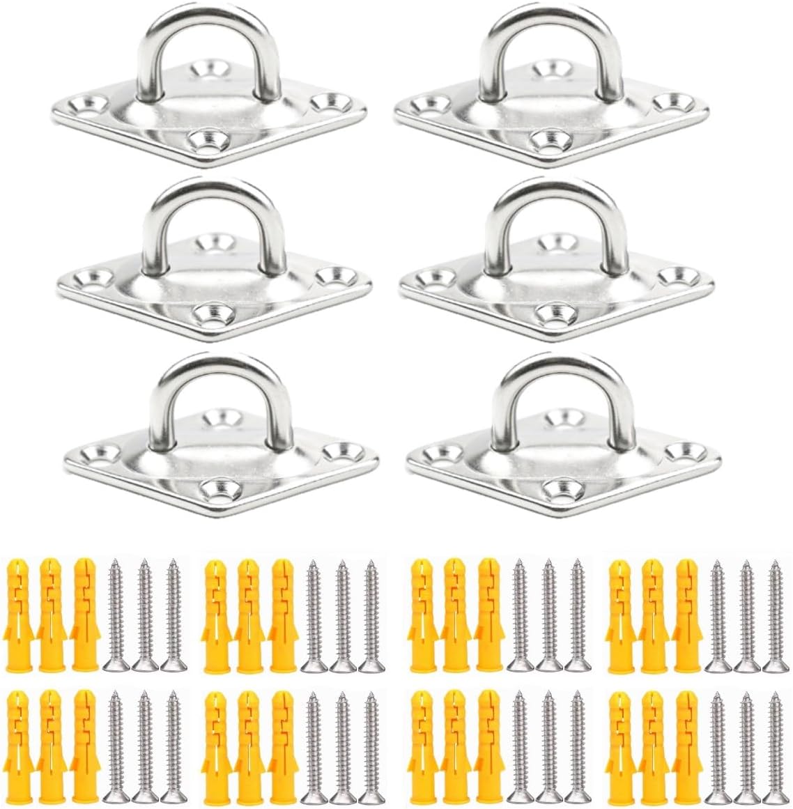 8 Stück Edelstahl Augplatten 45mm - Perfekt Für Hängepflanzen & Deko | Robuster Aufhänger Für Innen & Außen