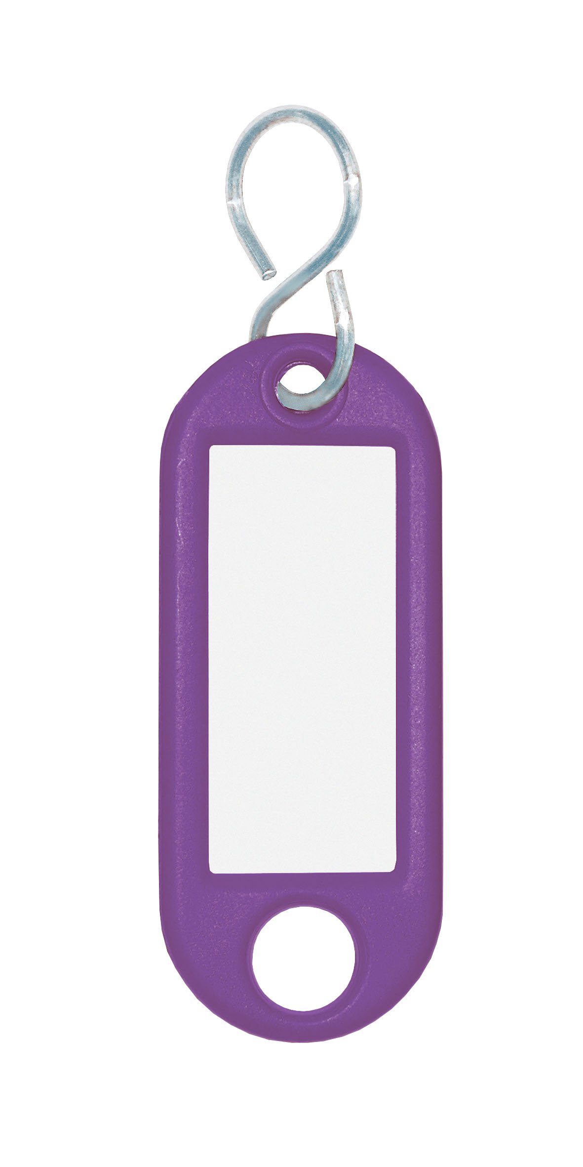 WEDO 262813408 Key Ring for Labelling, Purple, Pack of 100, with S-Hook