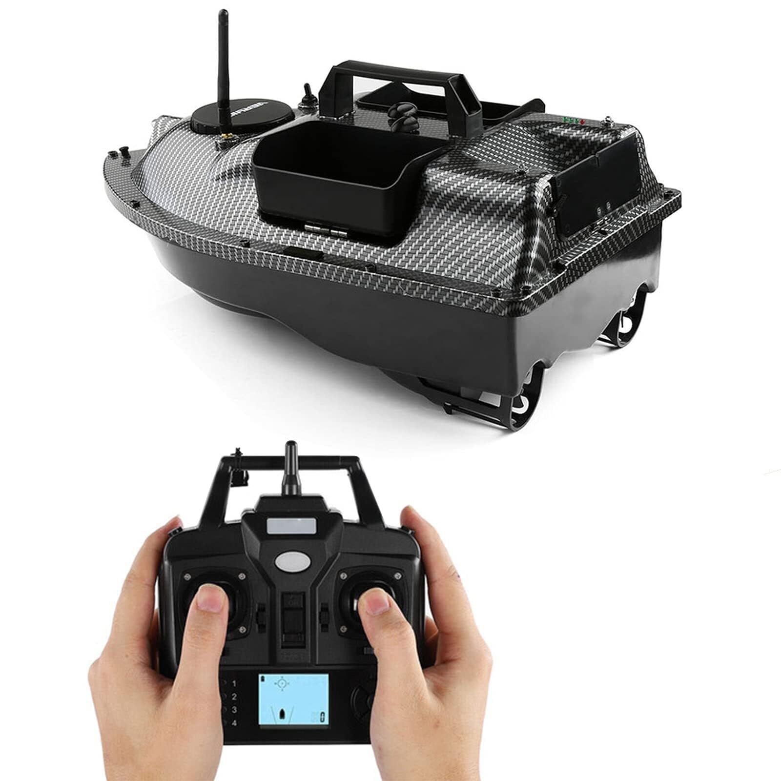 GPS Smart Fish Finder Łódź wędkarska – 500 m zdalnie sterowana łódź z przynętą z ekranem LCD i dwoma bateriami