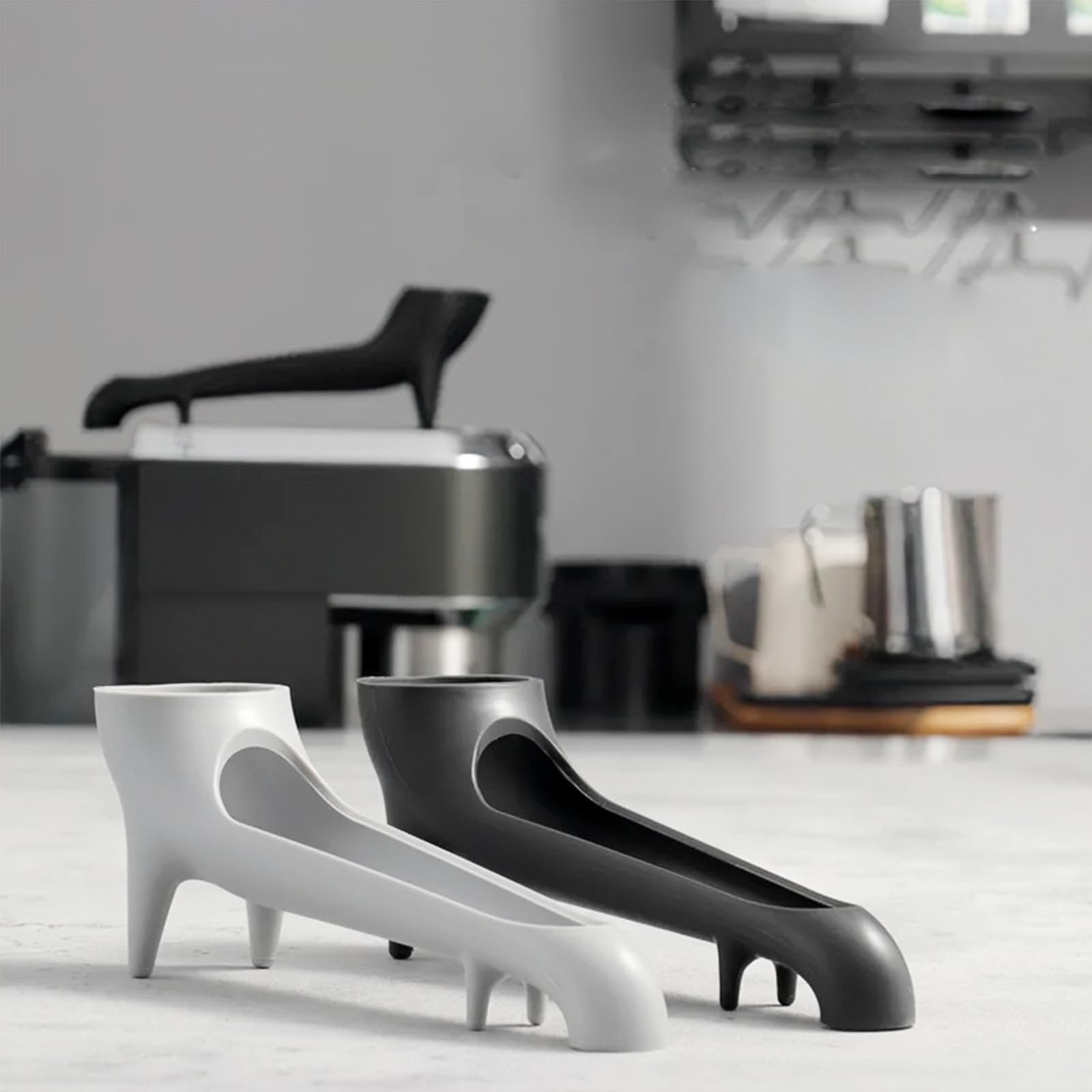 Coffee Machine Water Tank Funnel for Espresso Machine, Food Grade Silicone Funnel, for Coffee Machines Coffee Machine Water on The Back Tank (Dark