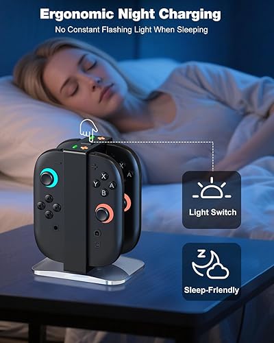 Miniatura 5 de Base de carga para Switch 2 mejorada para Nintendo Switch 2 Joycons, cargador Joycon 2 Estación de carga magnética rápida NS2 4 en 1 para Nintendo