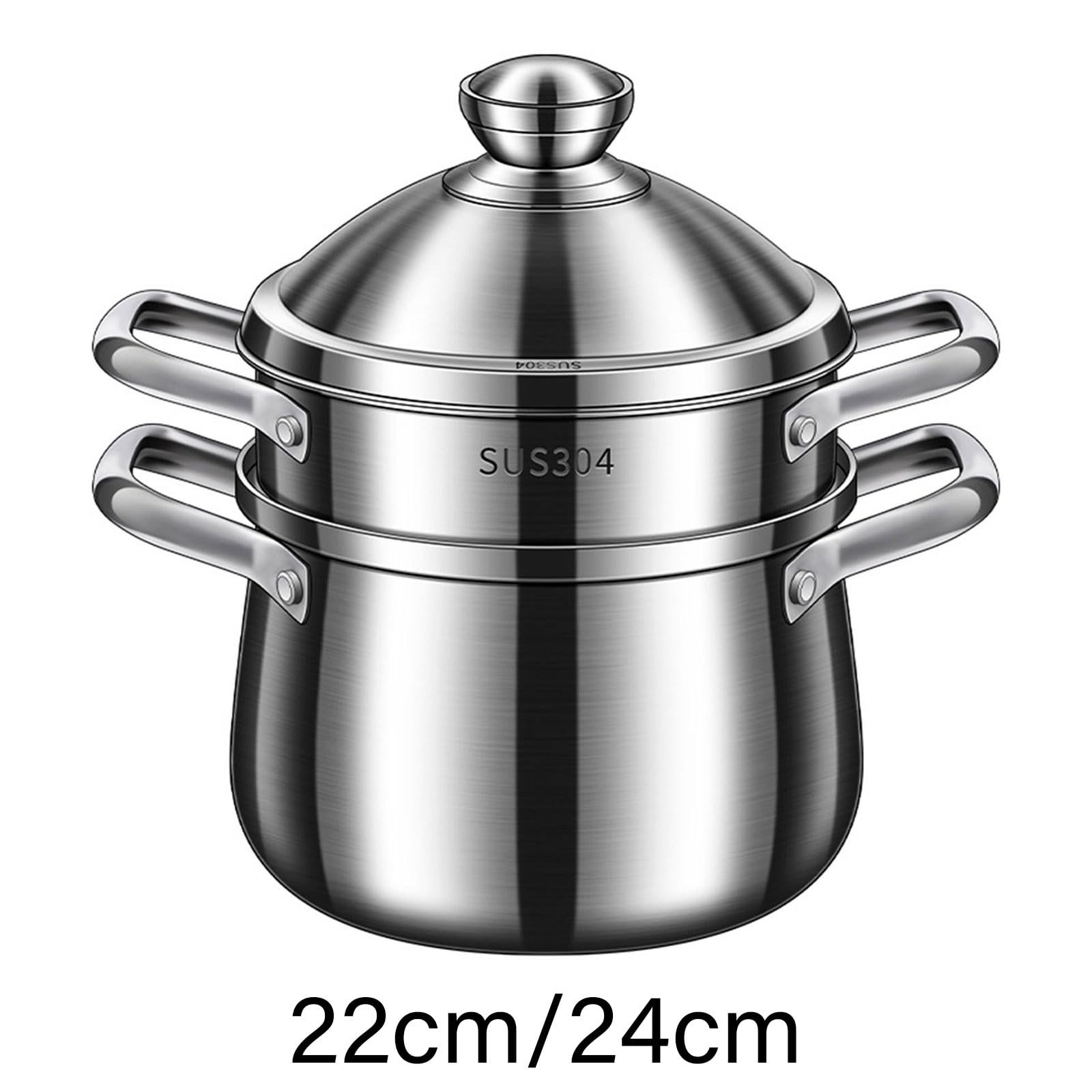 Funktionelle, induktionssichere Suppentöpfe, Suppentöpfe mit antihaftbeschichtetem Boden und Dampfschale Einmachen und Kochen Freien Suppentöpfe mit ergonomischem