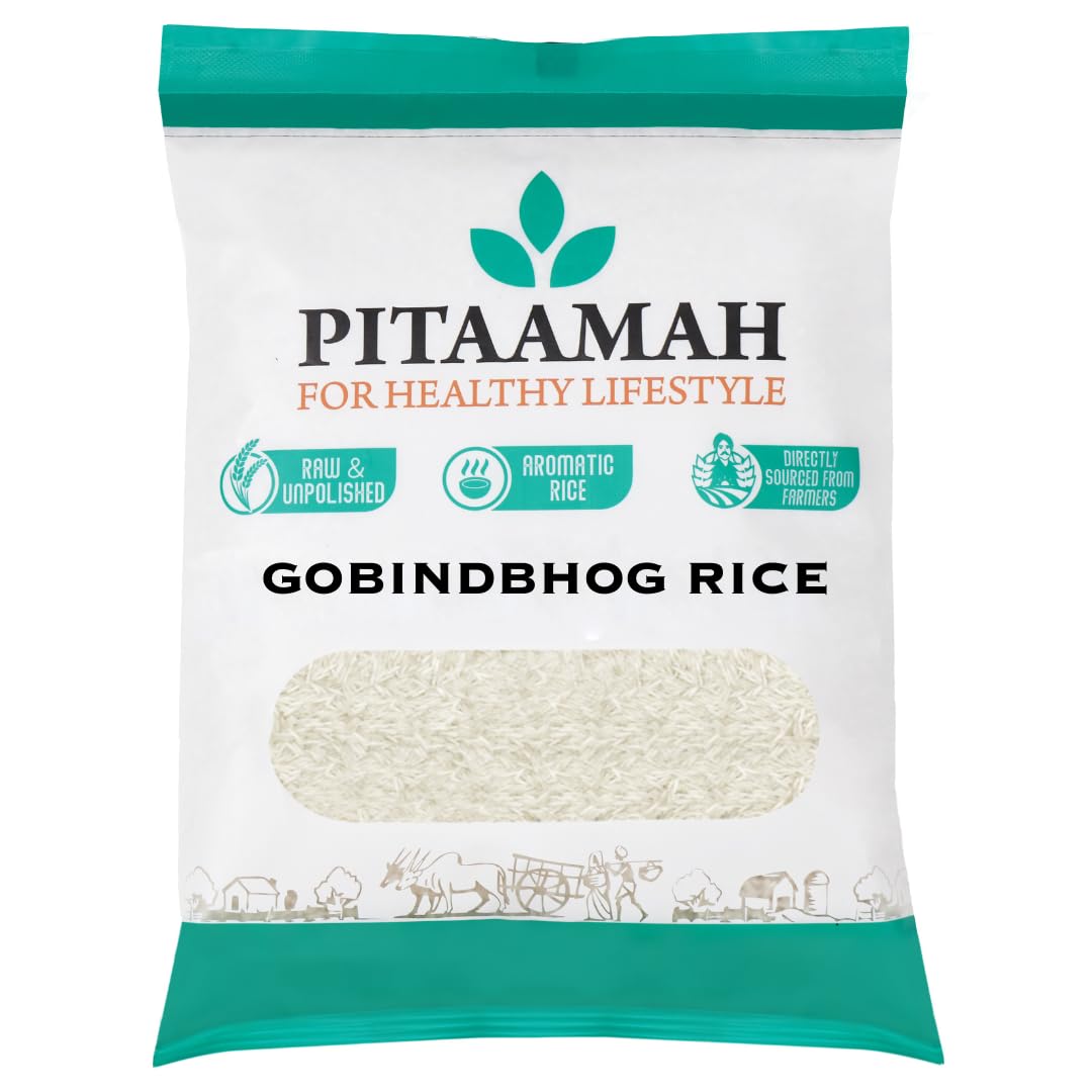 Natural GobindoBhog Rice | 10kg | Aromatic Rice | Unpolished Rice | 1 year Old Rice | Directly from Bengal Farmers