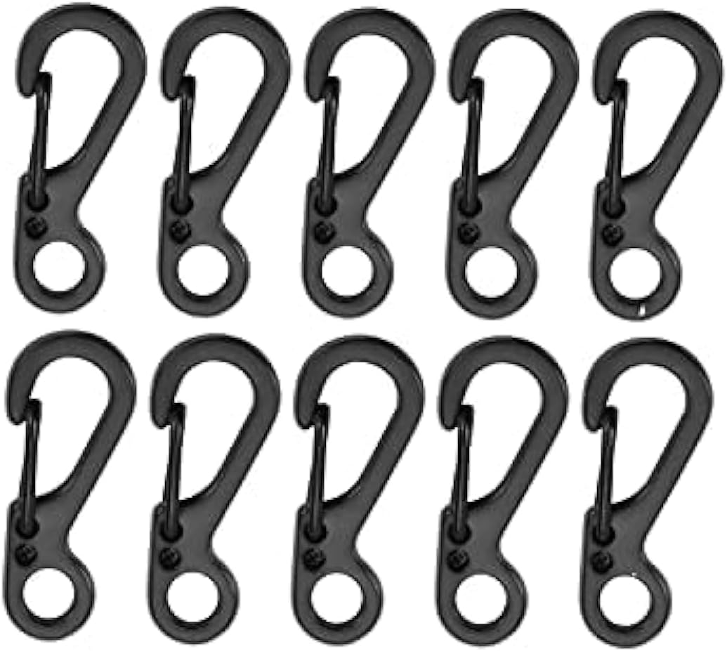 SOLDOUT 10 PCS Mini Carabiner Camping EDC Survival Climbing SF Spring Backpack Clasps Keychain Paracord Tactical Gear Hooks Key Chain (Pack of 10)