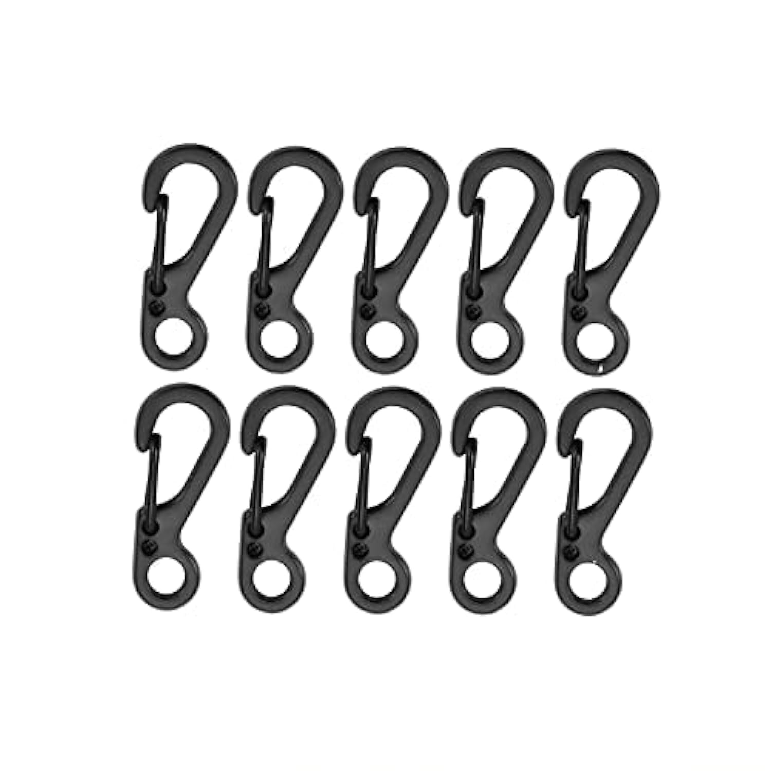 SOLDOUT 10 PCS Mini Carabiner Camping EDC Survival Climbing SF Spring Backpack Clasps Keychain Paracord Tactical Gear Hooks Key Chain (Pack of 10)