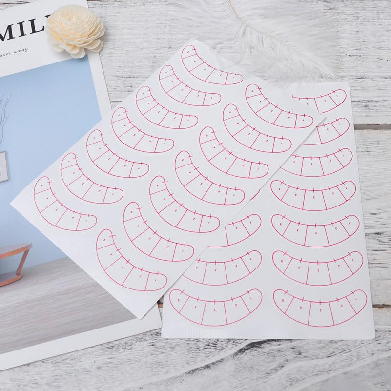 VALICLUD 30 Sheets Eyelash Extension Sticker Patches Lash Tape for Eyelash Extensions under Eye Patches for Lash Isolation and Positioning 320Pcs for Grafting and Training
