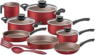 Jogo De Panelas Tramontina Paris Em Alumínio Com Revestimento Antiaderente Starflon Max Vermelho 10 Peças - Produto 9 mais recomendado com 4.7 estrelas