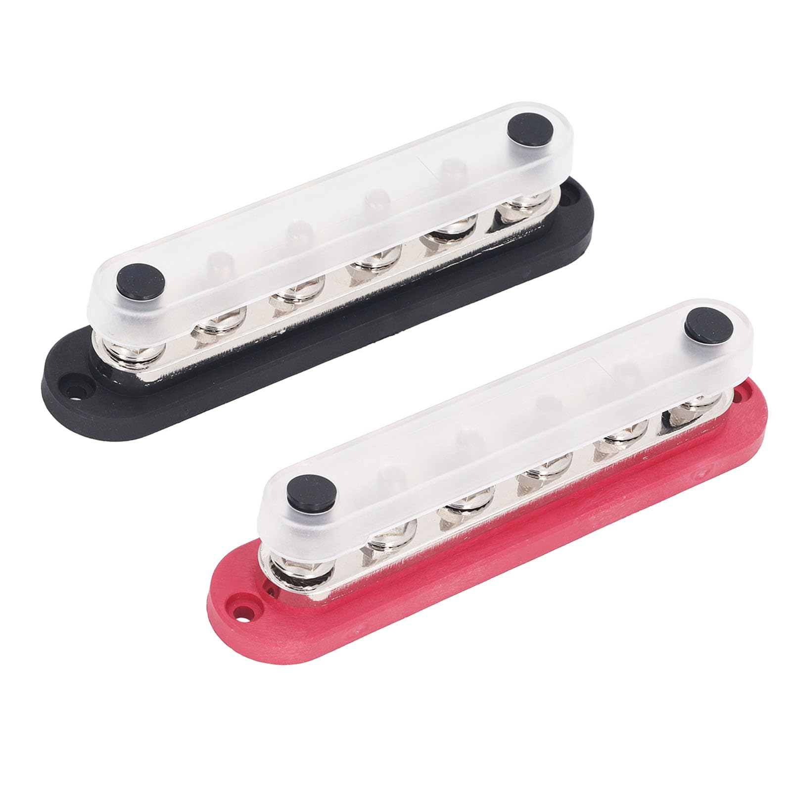 Bloc de Distribution d'énergie 300A, Barre Omnibus 12V-48V avec Couvercle, Bornier pour Bornes de Batterie, Idéal pour Voiture, Bateau, Marine