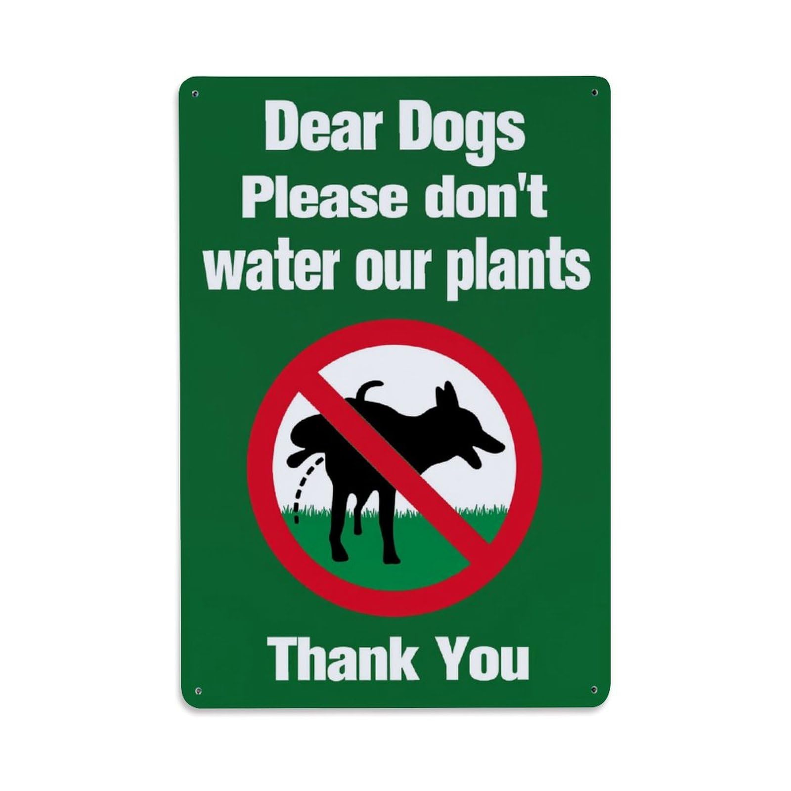 Enderetf Vintage Dog Urinating On Grass Sign Tin Sign Metal Poster, Home Bar Garage Man Cave Cafe Indoor & Outdoor Wall Decoration 8X12inches