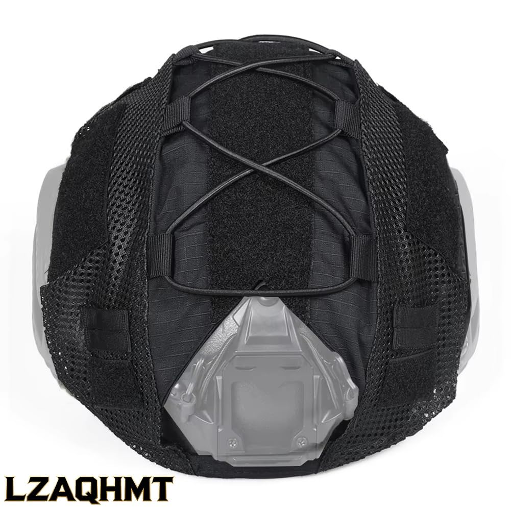 Ensemble Casque Airsoft Fast 5-en-1 Amélioré Réglable avec Oreillette Tactique, Housse De Casque Amovible Et Lampe Signalisation - Équipement Cosplay Tactique Militaire pour Adultes