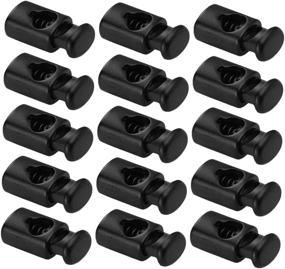 14pcs Multi-function Drawstring Cord Locks Spring Toggle Stopper Elastic Cord Adjuster for Shoelaces Toggles and Travel