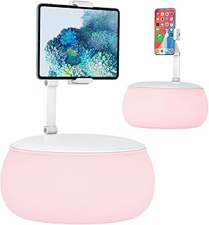 PEPPER JOBS Cell Phone/Tablet Pillow Stand for Bed 360° Angle Adjustable Clip Clamp Cell Phone Holder Dual-arms Height Adjustment Cell Phone Pillow Stand for iPhone 13,12,4.5-13''Phone/Kindle/Tablet