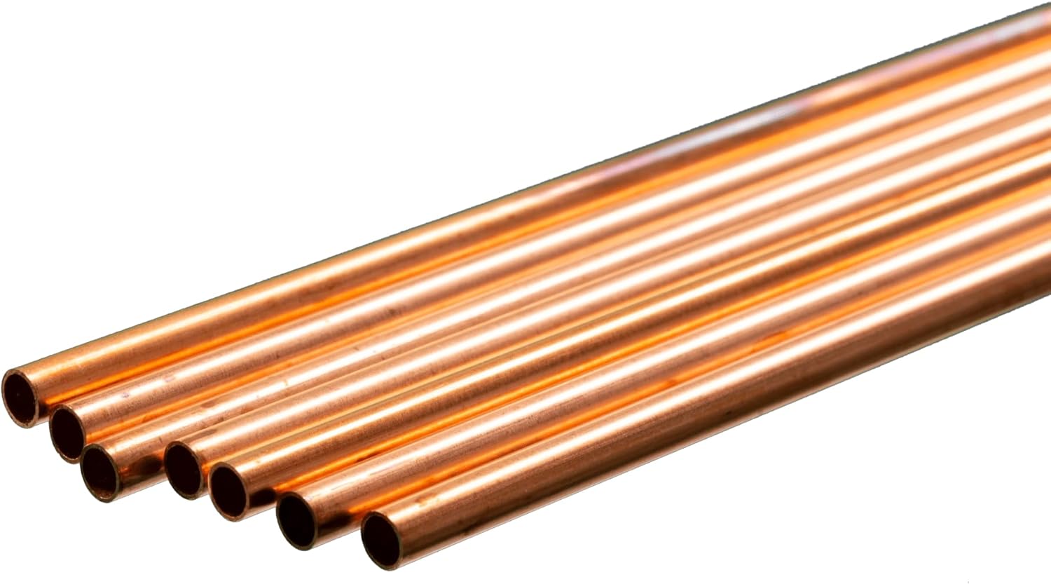 K&S Precision Metals Round Copper Tube 9509 – 5/32" OD x 0.014" Wall x 36" Long – DIY Crafts, HVAC, Electrical, HVAC, Made in USA, 8 Tubes