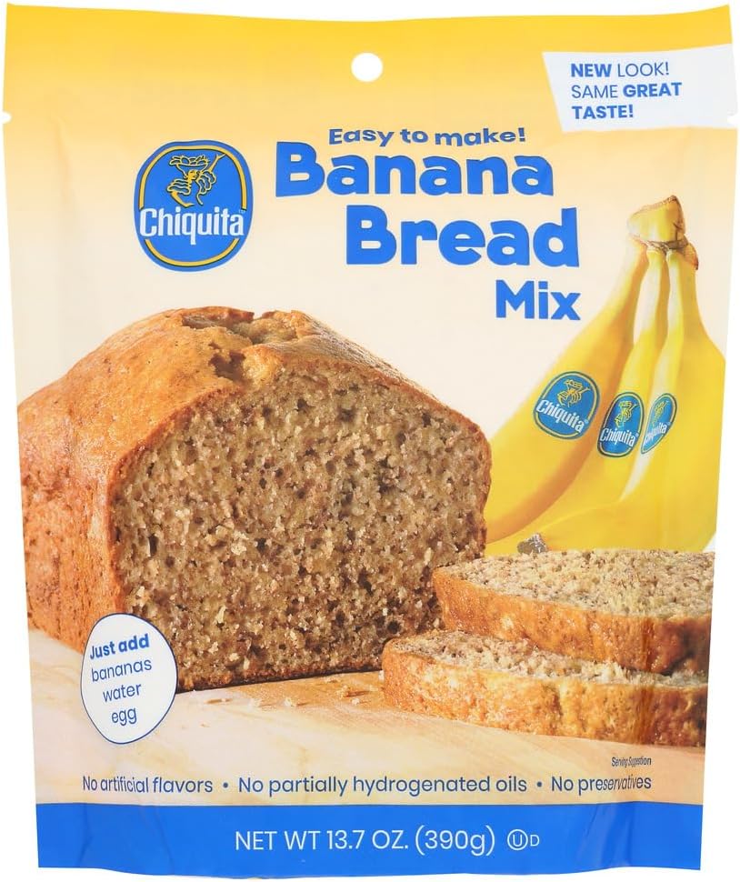 Banana Bread Mix Easy to Make Just Add 2 Bananas,Water and Egg (1-13.7 oz Box)