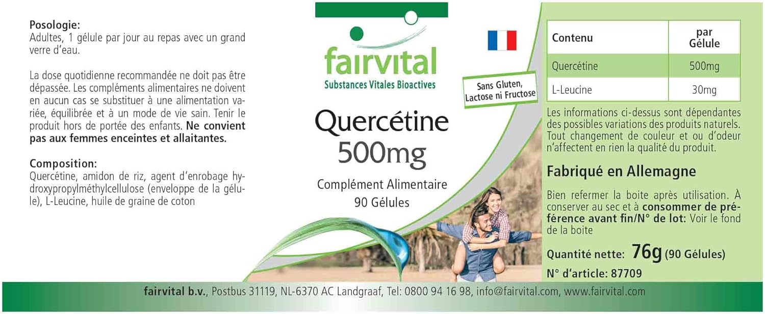 Quercetin 500mg Bulk Pack for 3 Months Vegan HIGH Dosage 90 Capsules antioxidant