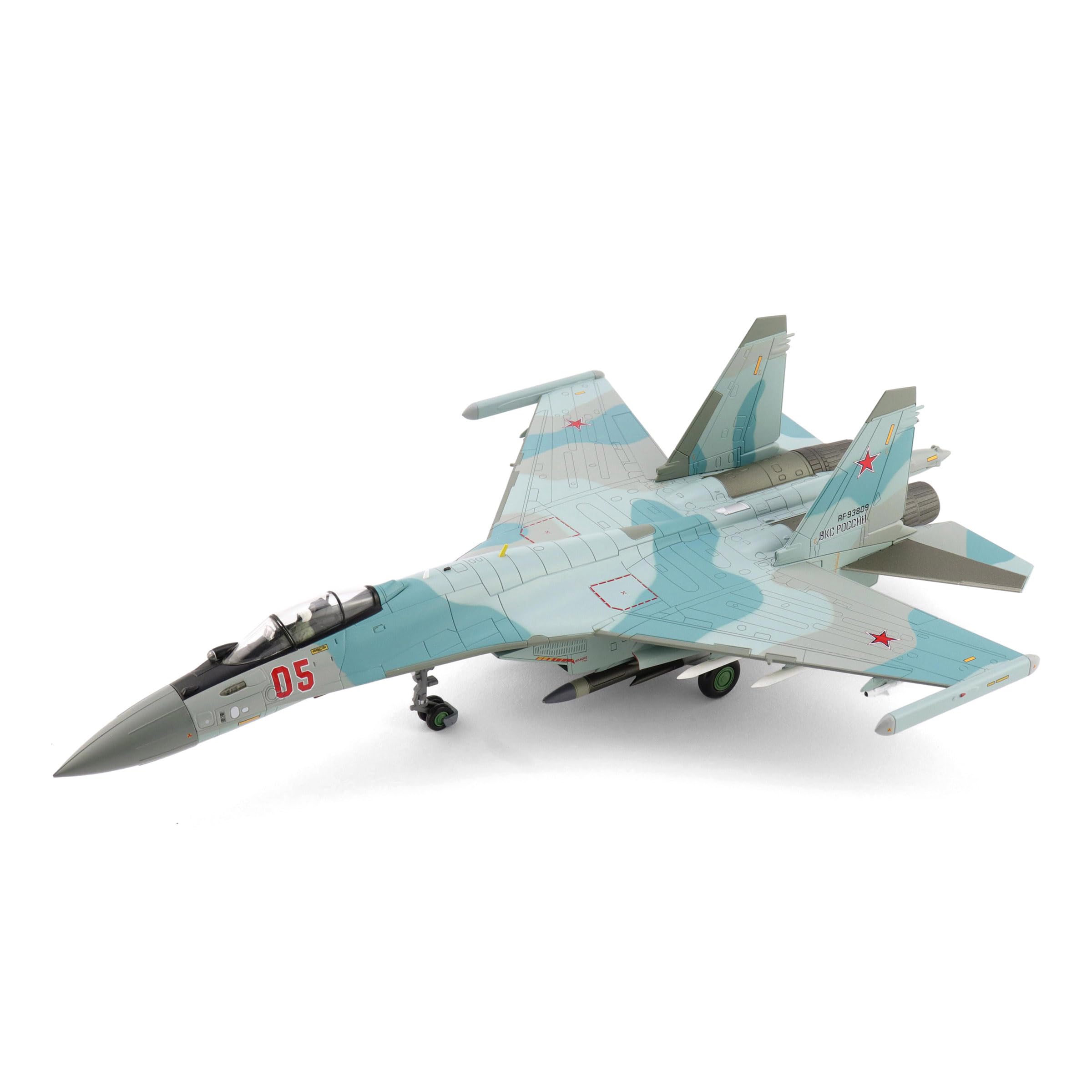 Hobby Master | Replica di aerei militari pressofusi in scala 1:72 | Su-35S Flanker E, rosso 05/RF-93809, Aeronautica militare russa, 2025, (con pod ECM Khibiny-U) | Modello HA5718