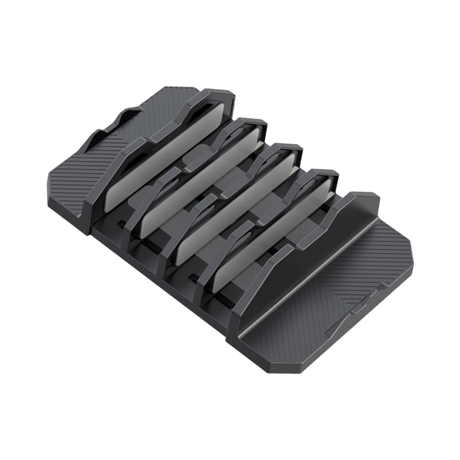 RUINBNC Space Saving Notebook Shelf Holder ABS Laptop Stand Easy Assembly Desk Orgamnization for 4/6 Devices Desk Storage Organiser
