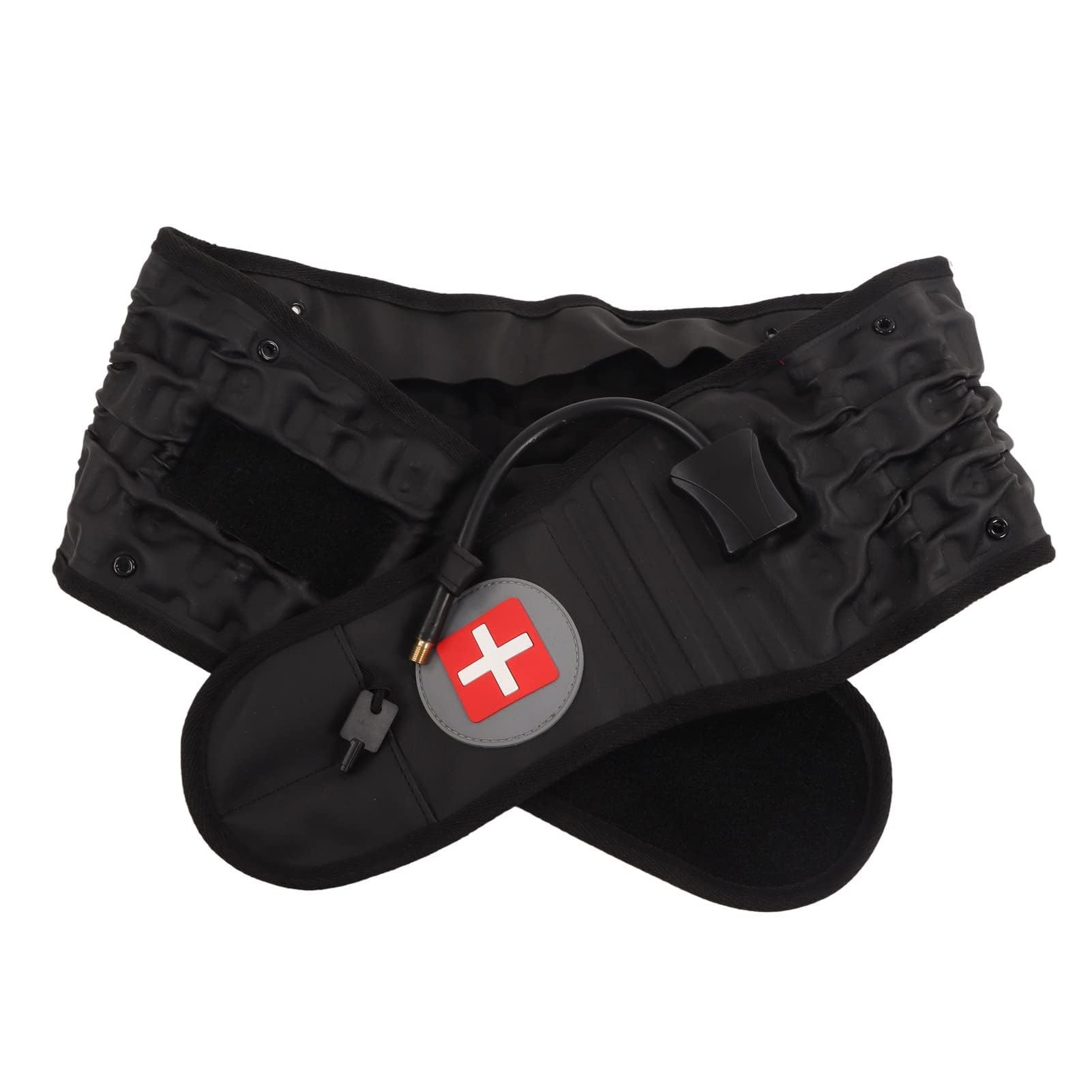 XcelloDecompression Back Belt, TPU Material Lumbar Support Belt, Relaxing Muscles Back Reliever Spinal Decompression Device for Relax (23cm-Black)