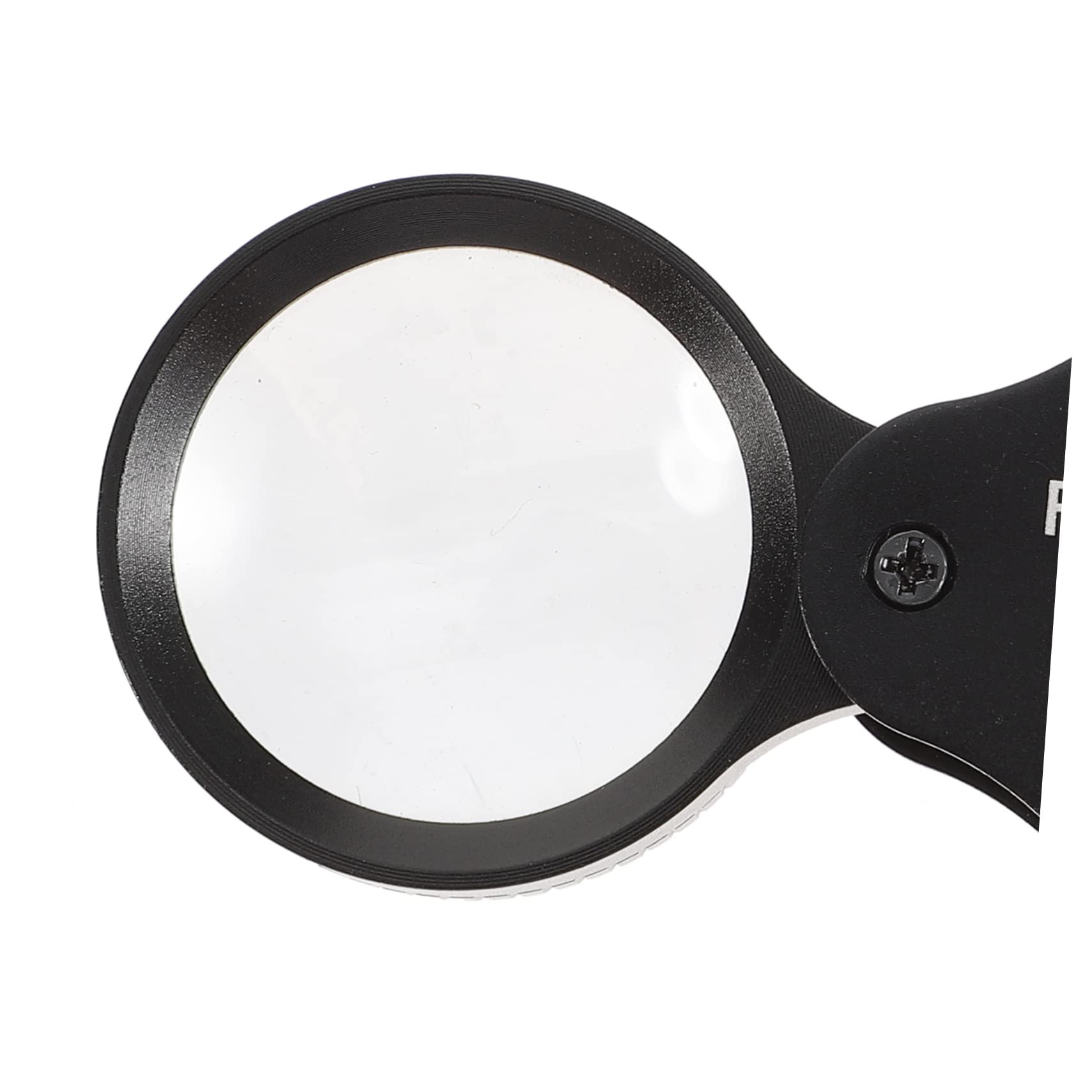 FRCOLOR 4 Stück Faltbare Lupe vergrößerter Spiegel Leselupe für Buch Faltlupe Schmucklupen Seitenlupe lupenglas vergrößerungsglas Magnifier tragbare Lupe Handlupe Aluminiumlegierung Black