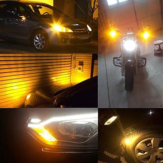 LivTee 1156 BA15S P21W 7506 LED Turn Signal Light Blinker Bulbs - Error Free Canbus - Anti Hyper Flash, Amber Yellow