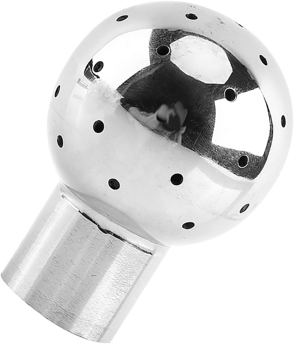 AYNEFY Stainless Steel Spray Ball, bottom view of threaded connection
