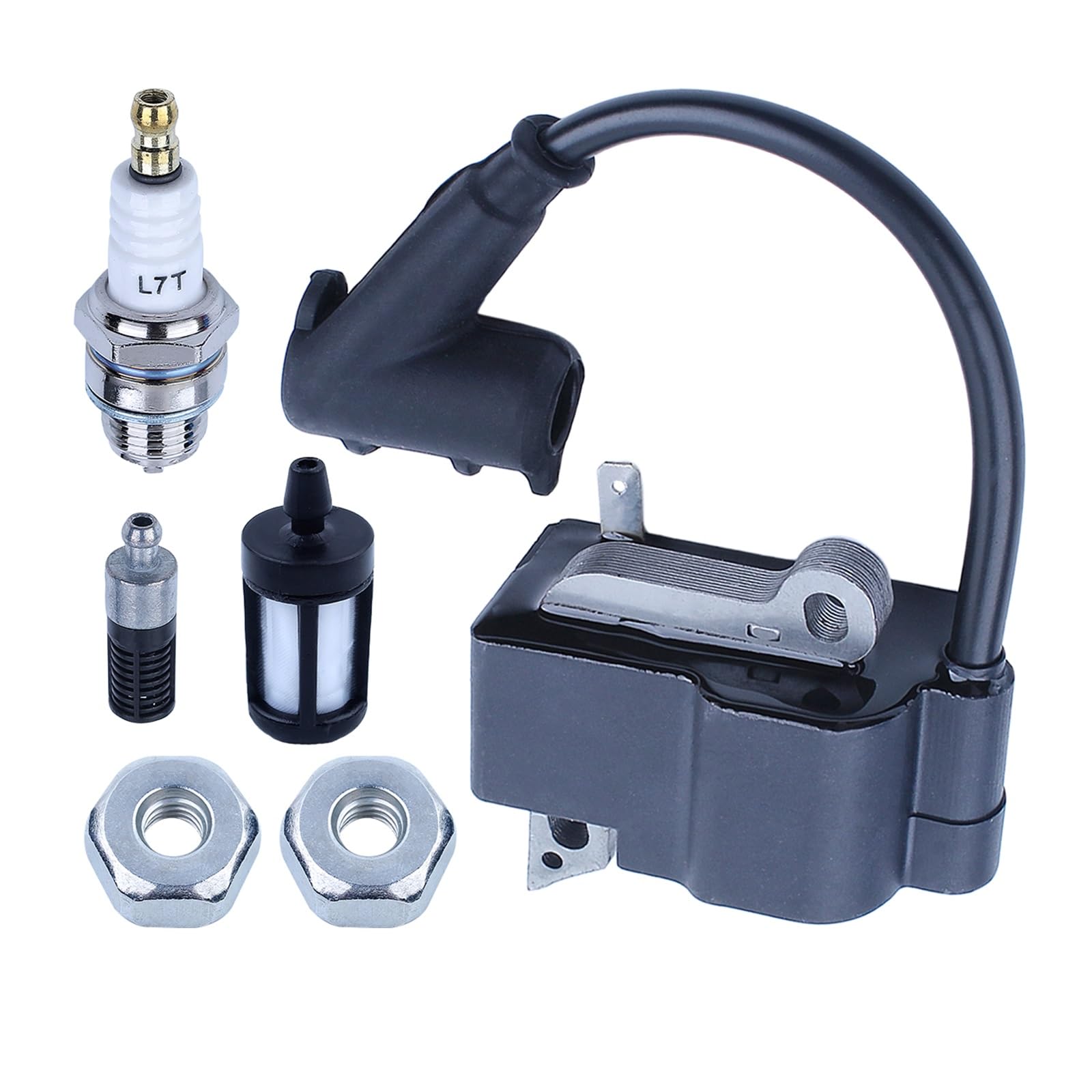 Bobina de encendido, filtro de combustible y aceite, tuerca de barra, bujía for Stihl MS270 MS280, piezas de Motor de motosierra de gasolina, Motosierra Gasolina