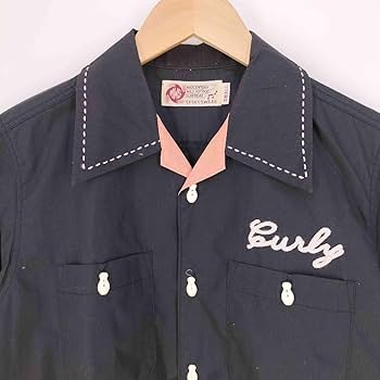 Amazon.co.jp: MWS チェーン刺繍 ピンボタン ボーリングシャツ