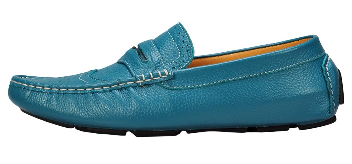 Serene Mens Fashion Casual Ruched Leather Strap Slip On Gommino Walking Business Shoes