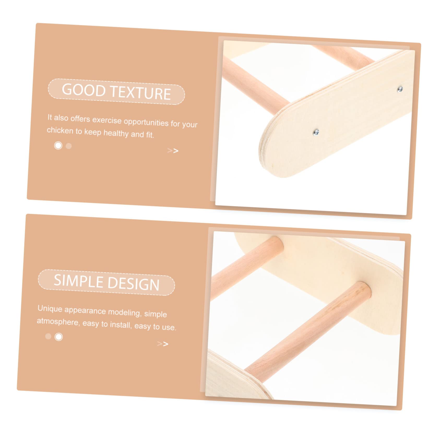 SUPVOX Long-Lasting Wooden Chicken Stand Hen Rooster Balancing Frame Natural Material Pet Bird Perch