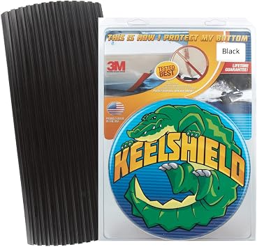 Gator Guards KeelShield Keel Guard - Helps Prevent Damage, Scars and Scratches - DIY Installation - Compatible with Fiberglass and Most Aluminum Boats - Made in The USA - 4 to 12 Lengths