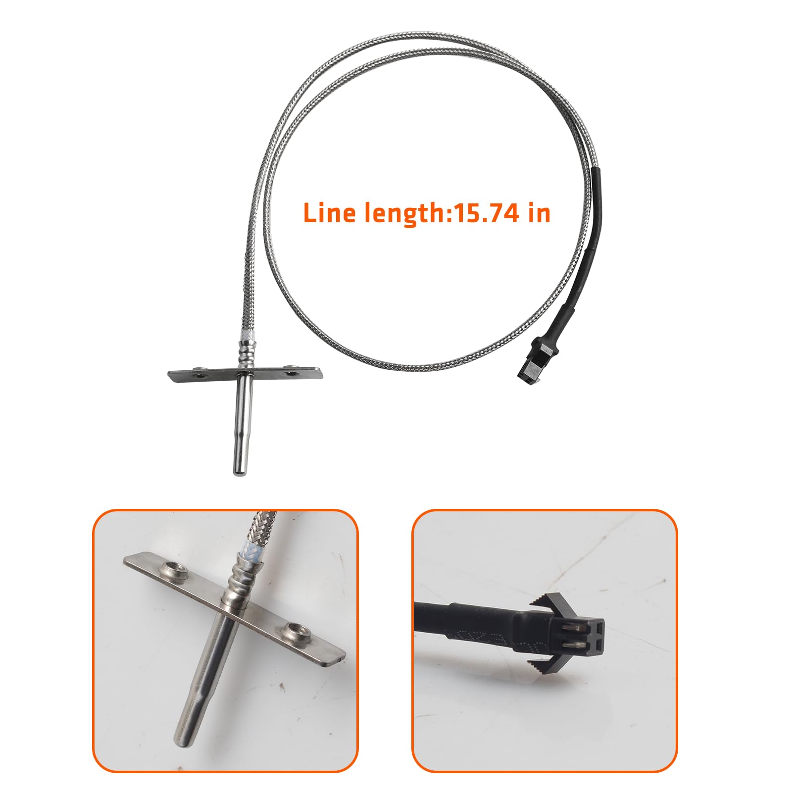 RTD Temperature Probe Sensor Grill Replacement Parts, Compatible with Pit Boss 3/5/7 Series,Pro Series II 4 Series,Sportsman 7 Series Vertical Smoker RTD Probe,Part Number : PBV357P1-36